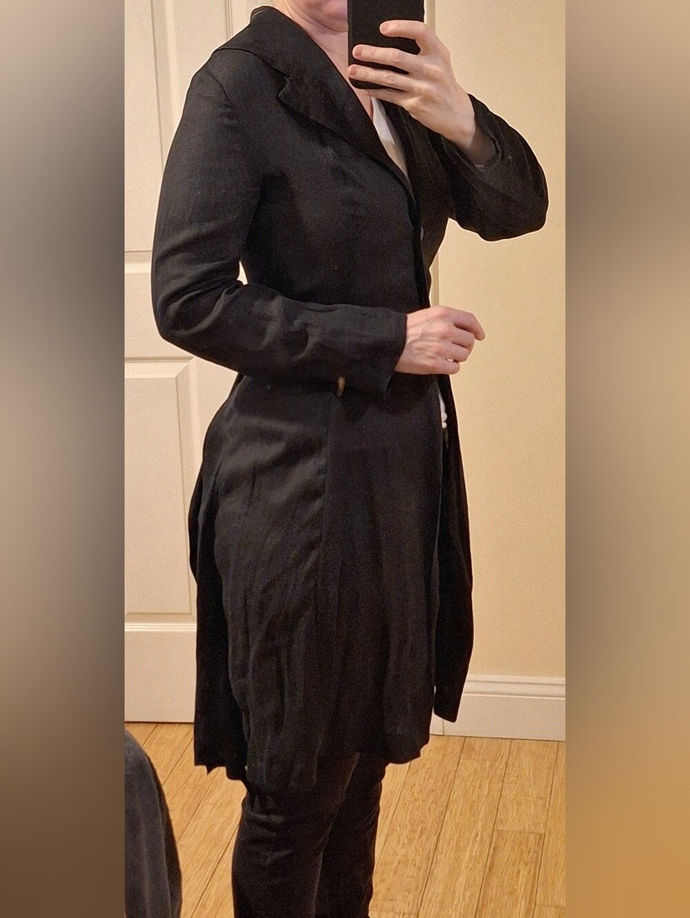 ◼️✨️SONIA SPECIALE✨️◼️Black, Linen Trench Coat